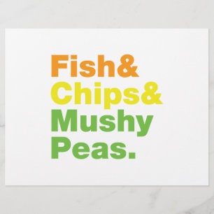 Prospectus 21,6 Cm X 24,94 Cm Poissons & Chips & Pois Musqués.