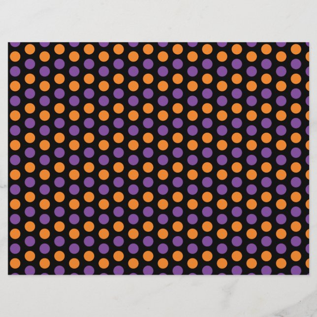 Prospectus 21,6 Cm X 24,94 Cm Poke orange et violet Poke A Dots Papier de scrapb (Devant)