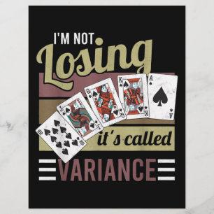 Prospectus 21,6 Cm X 24,94 Cm Poker de Vintage   I'm losing it's Called Variance