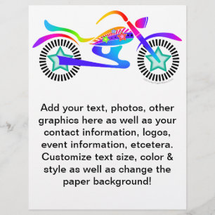 Prospectus 21,6 Cm X 24,94 Cm Pop Art MOTORCYCLE Circulaire promotionnelle