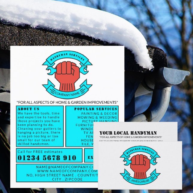 Prospectus 21,6 Cm X 24,94 Cm Premier logo, Handyman Publicité (Créateur téléchargé)
