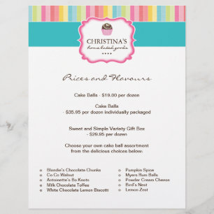 Prospectus 21,6 Cm X 24,94 Cm Prix de la Boule de gâteau Flyer