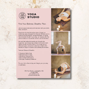 Prospectus 21,6 Cm X 24,94 Cm Professeur d'enseignant de yoga Promotion Entrepri
