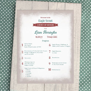 Prospectus 21,6 Cm X 24,94 Cm Programme de cérémonie de la Cour d'honneur Teal G