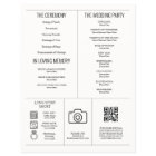 Programme de mariage des journaux Cérémonie de chr