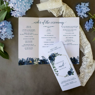 Prospectus 21,6 Cm X 24,94 Cm Programme de mariage triplé de la Marine royale