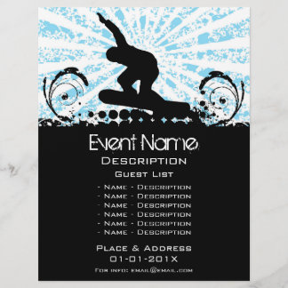 Prospectus 21,6 Cm X 24,94 Cm Promotion des événements Snowboard