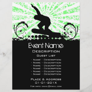 Prospectus 21,6 Cm X 24,94 Cm Promotion des événements Snowboard