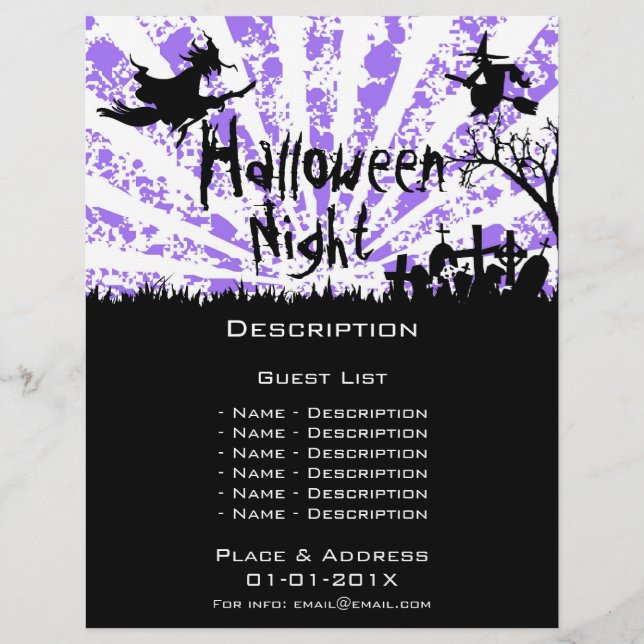 Prospectus 21,6 Cm X 24,94 Cm Promotion d'événement Halloween (Devant)