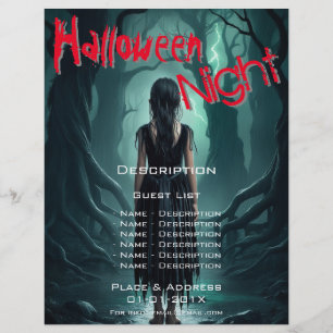 Prospectus 21,6 Cm X 24,94 Cm Promotion d'événement Halloween