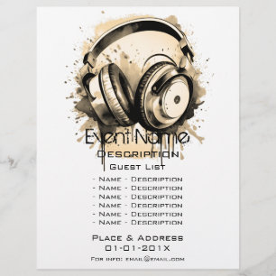 Prospectus 21,6 Cm X 24,94 Cm Promotion d'événements musicaux