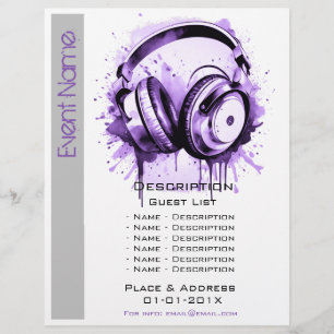 Prospectus 21,6 Cm X 24,94 Cm Promotion d'événements musicaux