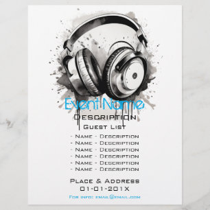 Prospectus 21,6 Cm X 24,94 Cm Promotion d'événements musicaux
