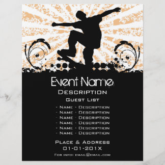 Prospectus 21,6 Cm X 24,94 Cm Promotion d'événements Skateboard