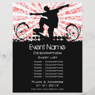 Prospectus 21,6 Cm X 24,94 Cm Promotion d'événements Skateboard