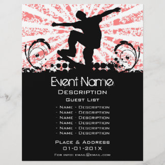Prospectus 21,6 Cm X 24,94 Cm Promotion d'événements Skateboard