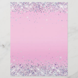 Prospectus 21,6 Cm X 24,94 Cm prospectus blanc rose parties scintillant