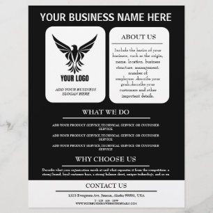 Prospectus 21,6 Cm X 24,94 Cm Publicité professionnelle pour nouvelle entreprise