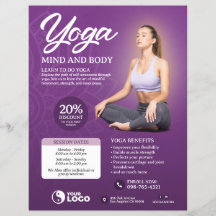 Purple Yoga Classe Flyer