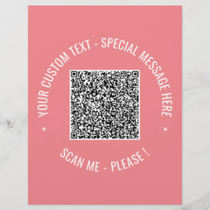 Prospectus 21,6 Cm X 24,94 Cm QR Code Scan Info Couleurs de texte personnalisées