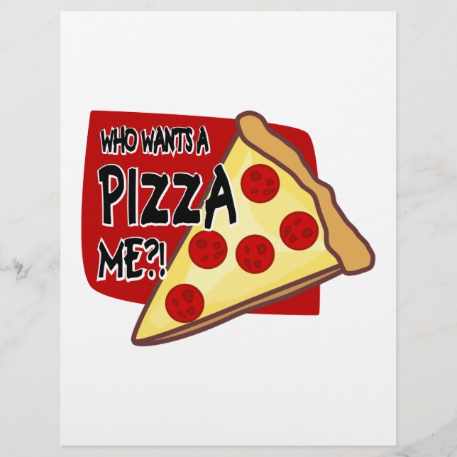 Prospectus 21,6 Cm X 24,94 Cm Qui Veut Me Pizza ? ! (Devant)