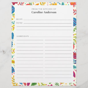 Prospectus 21,6 Cm X 24,94 Cm Recette personnalisée Flore Scandinave