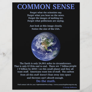 Prospectus 21,6 Cm X 24,94 Cm Réchauffement climatique circulaire de 8,5 po x 11