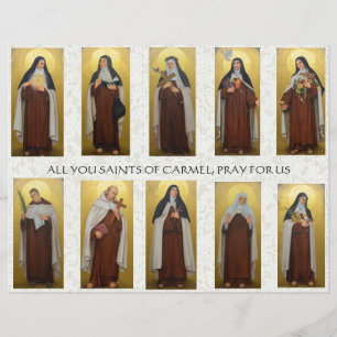 Prospectus 21,6 Cm X 24,94 Cm Religieuses Carmélites Nonnes Prêtres Prière Catho