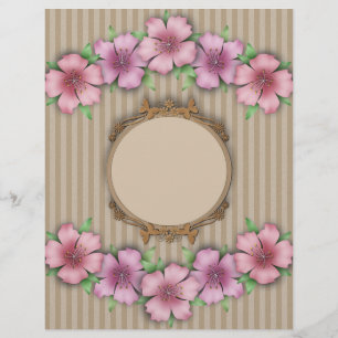 Prospectus 21,6 Cm X 24,94 Cm Rétro , floral