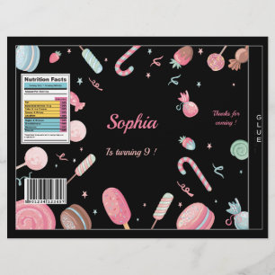 Prospectus 21,6 Cm X 24,94 Cm Sac à puces Candyland Wrapper Party Favoriser le s