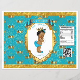 Prospectus 21,6 Cm X 24,94 Cm Sac à puces sarcelle or bébé afro-américain
