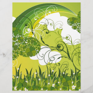 Prospectus 21,6 Cm X 24,94 Cm Saint Patrick's Day Lucky Clovers Shamrock irlanda