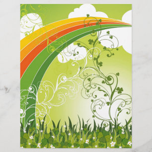 Prospectus 21,6 Cm X 24,94 Cm Saint Patrick's Day Shamrock Lucky Clovers Feuille
