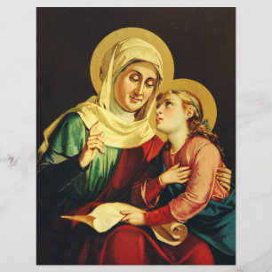 Prospectus 21,6 Cm X 24,94 Cm Sainte Anne et Vierge Marie