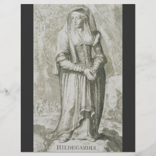 Prospectus 21,6 Cm X 24,94 Cm Sainte Hildegarde de Bingen Art Mystique Médiéval