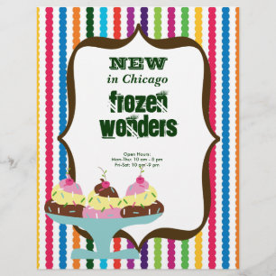 Prospectus 21,6 Cm X 24,94 Cm Salon de crème glacée