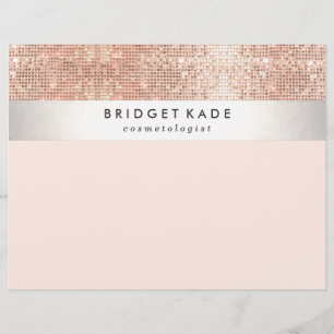 Prospectus 21,6 Cm X 24,94 Cm Salon de mode et de beauté Sequins en cuivre faux