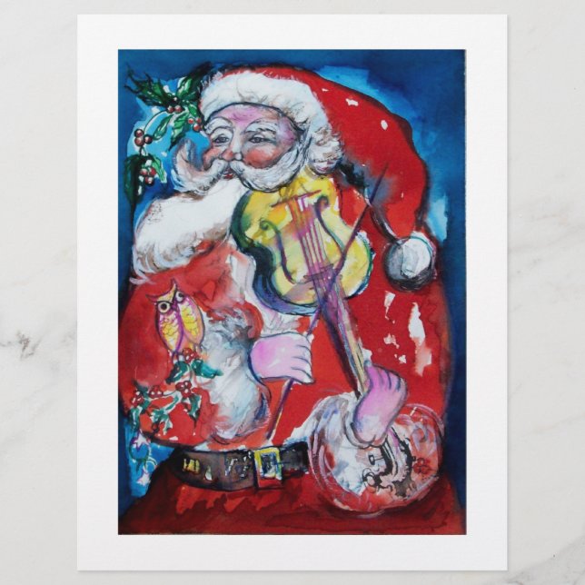 PROSPECTUS 21,6 CM X 24,94 CM SANTA CLAUS AVEC VIOLIN (Devant)