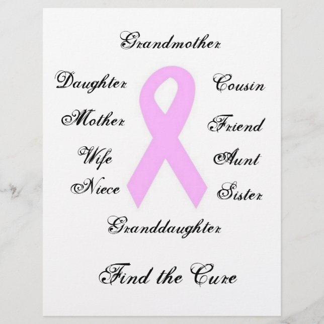 Prospectus 21,6 Cm X 24,94 Cm Sensibilisation au cancer du sein (Devant)