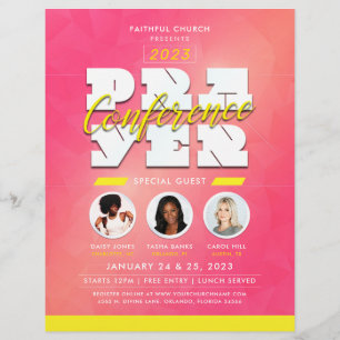 Prospectus 21,6 Cm X 24,94 Cm Service de conférence de prière de l'Église fémini