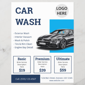 Prospectus 21,6 Cm X 24,94 Cm Service de marketing professionnel de lavage de vo
