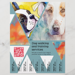 Prospectus 21,6 Cm X 24,94 Cm Services pour chiens Flyer 