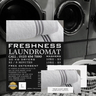 Prospectus 21,6 Cm X 24,94 Cm Serviettes Propres, Laverie, Publicité de Nettoyag