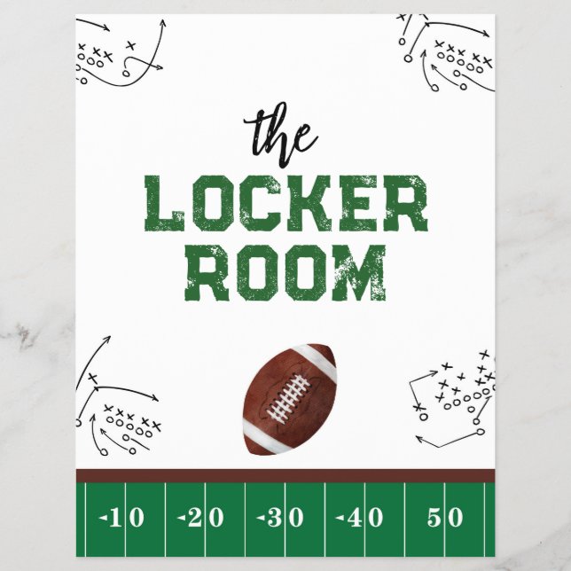 Prospectus 21,6 Cm X 24,94 Cm Signe de la partie de football de première année (Devant)