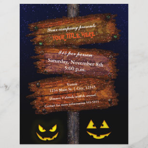 Prospectus 21,6 Cm X 24,94 Cm Signe Halloween Circulaire Citrouille Costume Part