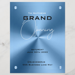 Prospectus 21,6 Cm X 24,94 Cm Simple Blue grand ouverture moderne Flyer