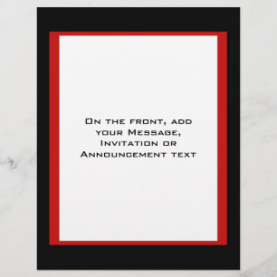 Prospectus 21,6 Cm X 24,94 Cm simple bordure noire rouge