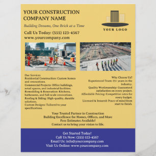 Prospectus 21,6 Cm X 24,94 Cm Société de construction personnalisée
