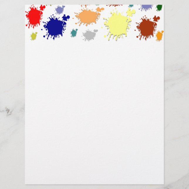 Prospectus 21,6 Cm X 24,94 Cm Splash Paint Flyer (Devant)