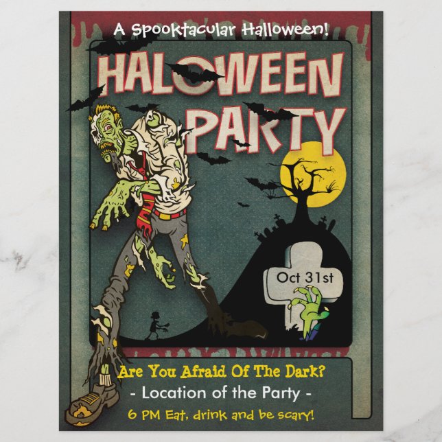 Prospectus 21,6 Cm X 24,94 Cm Spooktacular Halloween Parti Zombie (Devant)